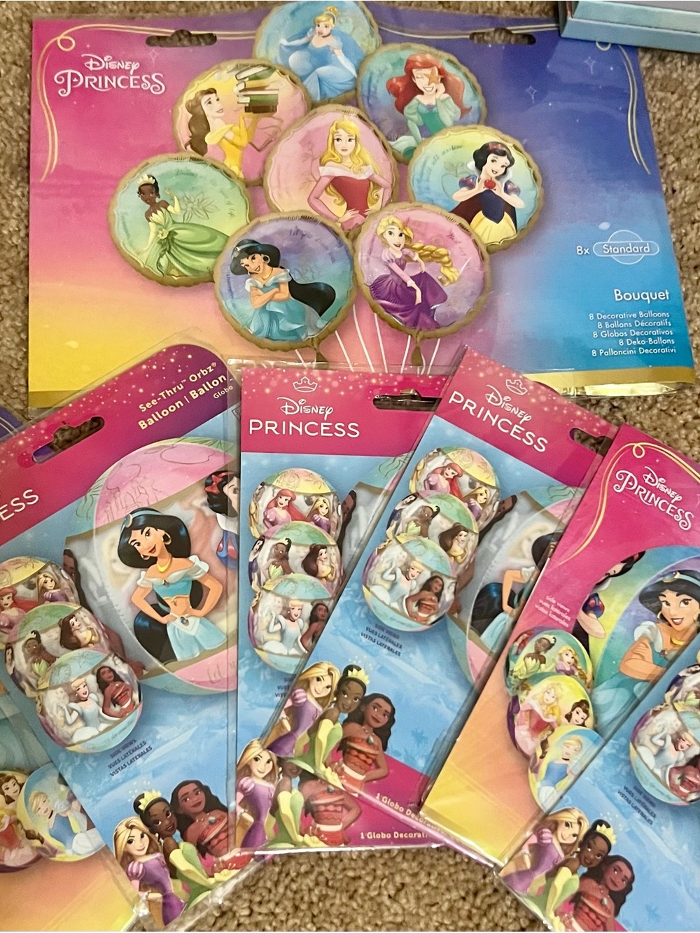 Disney 14 Balloons - Pink Multicolor Princesss Bouquet